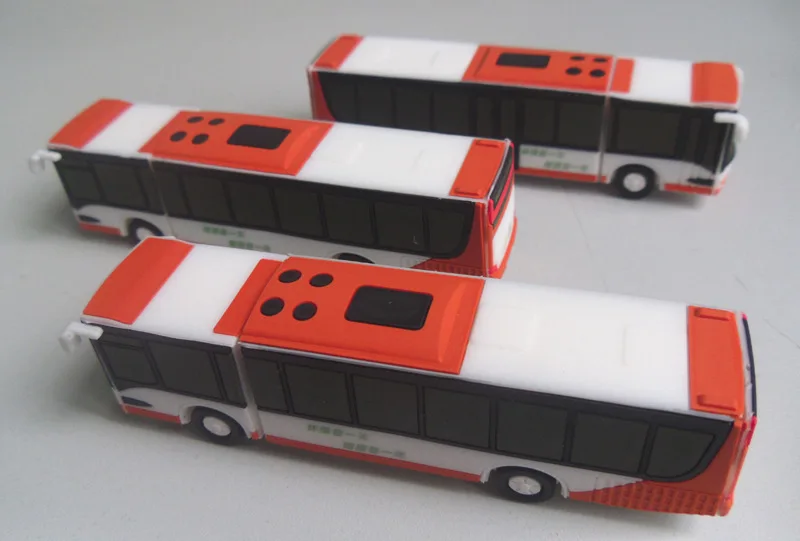 customized shape bus plastic PVC 128mb/512mb/1/2/4/8/16/32/64GB usb flash stick pendrives - ANKUX.COM