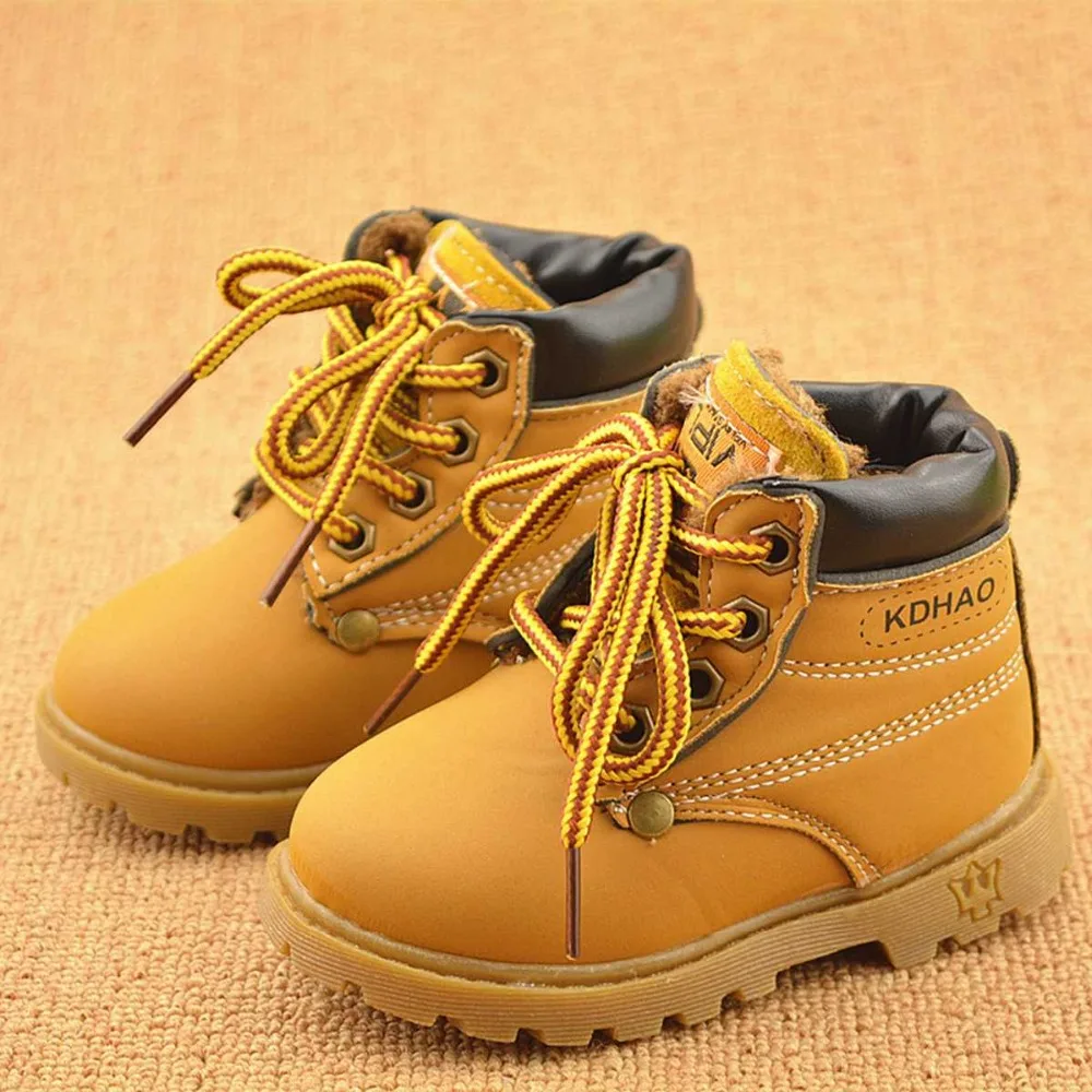 warm winter kids baby girls boys children england style infant shoes snow boots flat Martin Boots