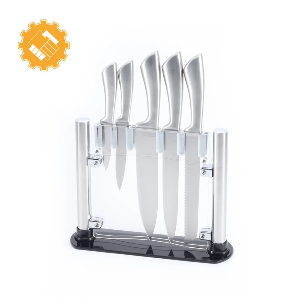 Yangjiang 6-piece Knife Set 7" Fruit Carving Knife Set With Sharpener - Buy 6-piece Knife Set 