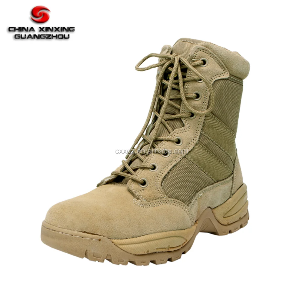 Wholesale Khaki Rubber Outsole Outdoor Training Combat Shoes Tactical ...