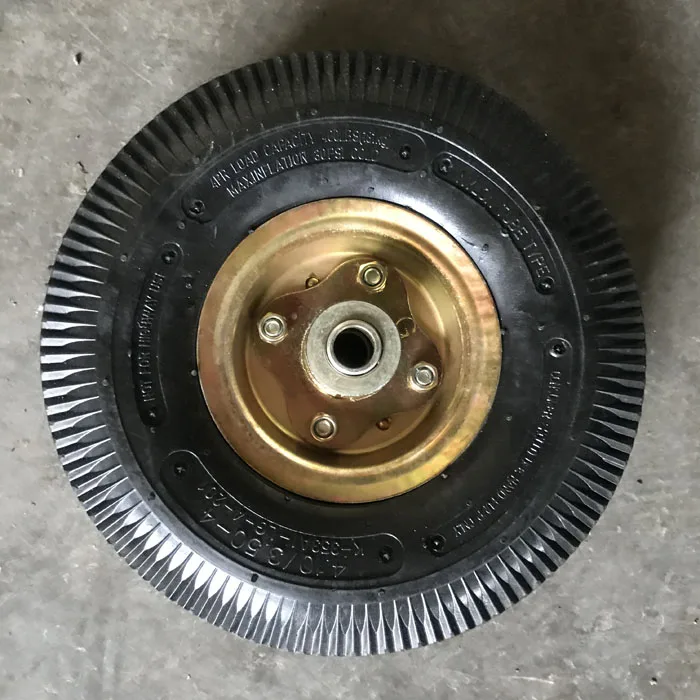 3.504 Pneumatic Rubber Truck Wheel 10 Inch Hand Trolley Cart