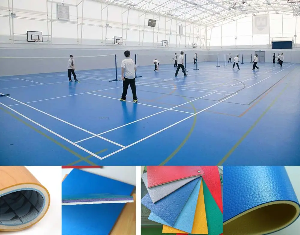 Price Of Rubber Sport Flooring Pvc Vinyl Flooring For Badminton Court