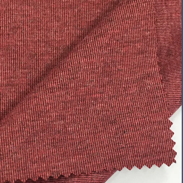rib style heather burgundy color wool face tr suit yarn dyed