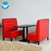 Customized western restaurant dining table set leather double sofa hotel coffee shop card seat sofa
