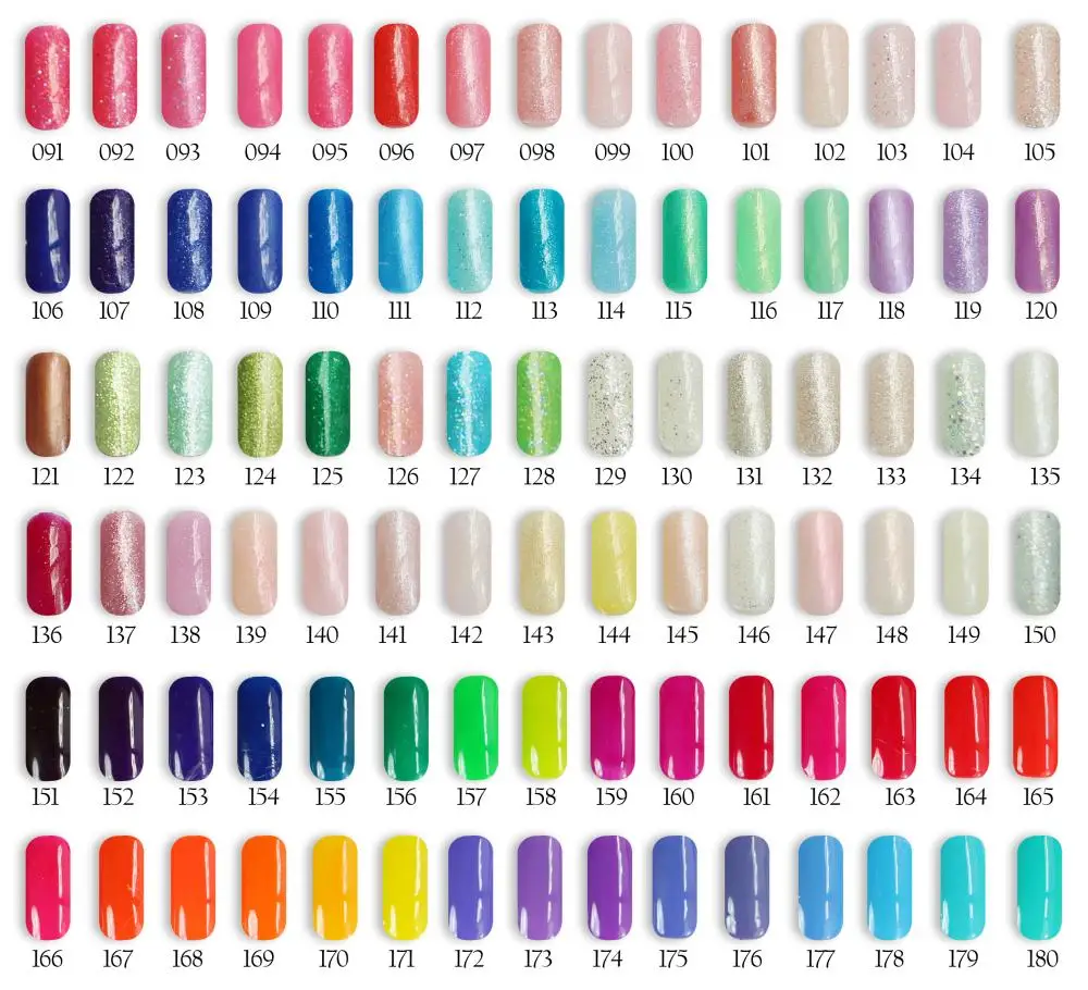 6pcs VOG fashion pure color LED gel nail polish 15ml 268 bright colors for choice