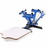 4 Color Screen Printing Press Kit Machine 1 Station Silk Screening Flash Dryer