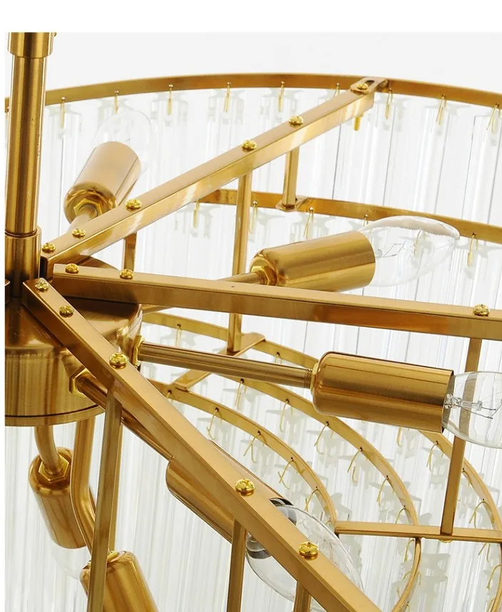 Hotel lobby Villa Banquet hall Stainless steel K9 Postmodern Crystal Chandelier Lighting