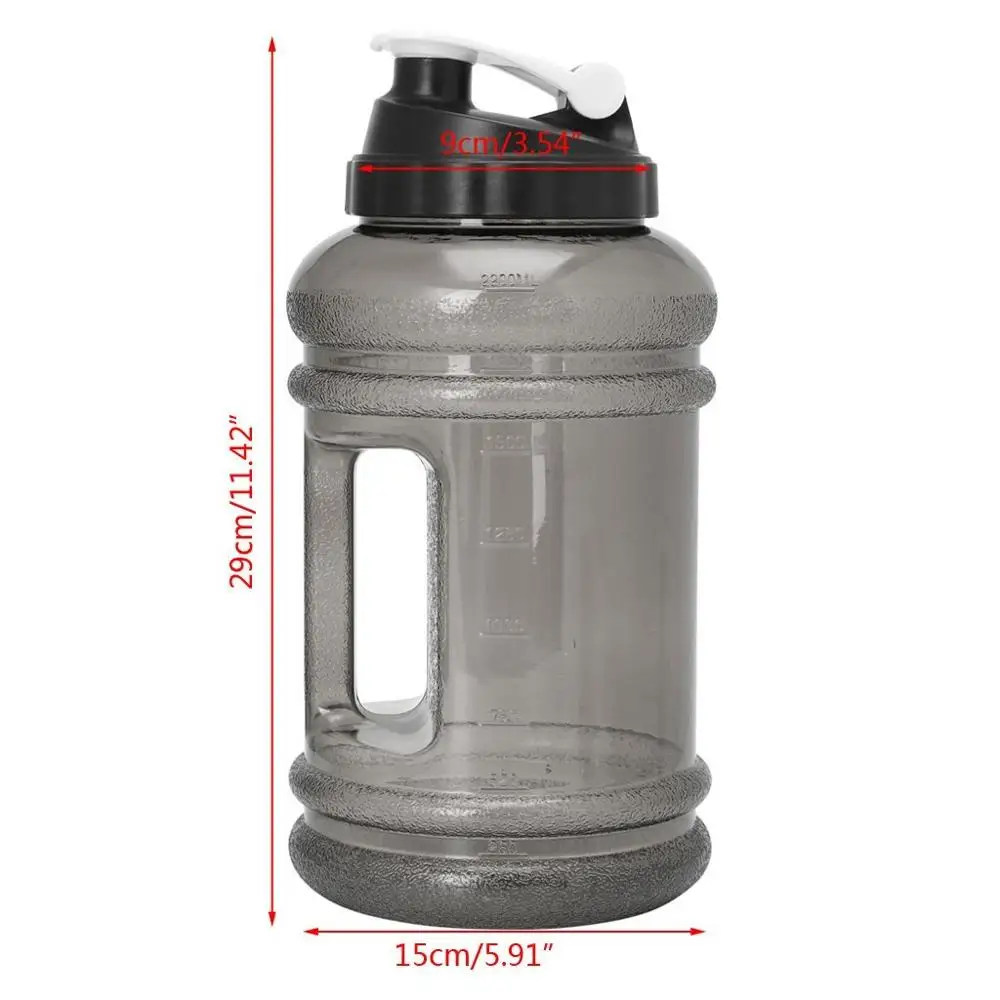 BPA Free Leakproof 2.2l Large Sport Water Bottle Gym Workout Jug with Easy Carry Handle