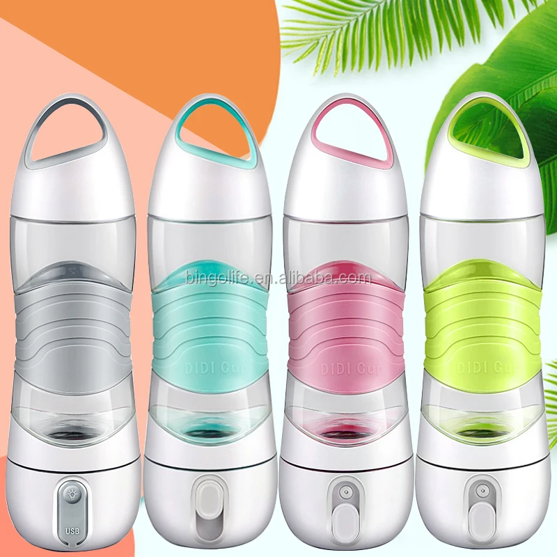 2018 Usb Rechargeable Electric Bottle With Lamp And Spray Camp Bottle