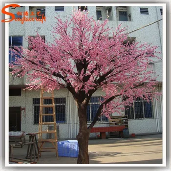 Plastik Pohon Cherry Blossom Bunga Pohon Imitasi Tinggi Pink