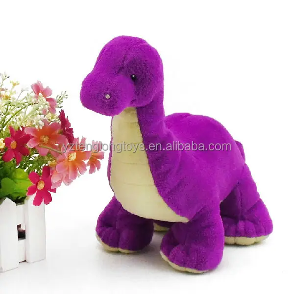 stuffed purple dinosaur