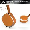 Youla C-5 Elegant Fabric Wireless Speaker, Support TF, Aux, BT, easy operation, easy carriage