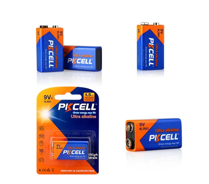 Pkcell 9 Volt 6am6 6lr61 1604a 006p 9v Alkaline Dry Battery For ...