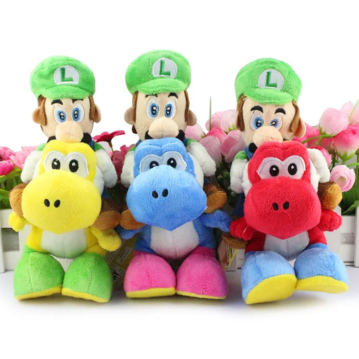 mario on yoshi plush