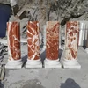 Retro style stone carving isolation half column