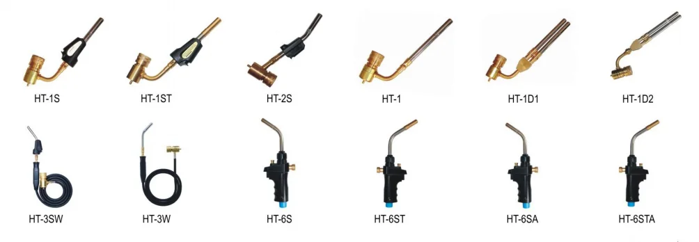 Portable Outdoor Welding Torch Flame Gun Dual Nozzle Brass Gas Welding Torch