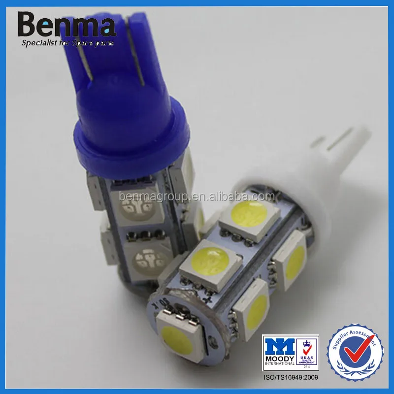 9SMD T10 Car LED Auto Motorcycle Bulb 194 W5W T10 9SMD 5050 Chip T10 Indicator Light