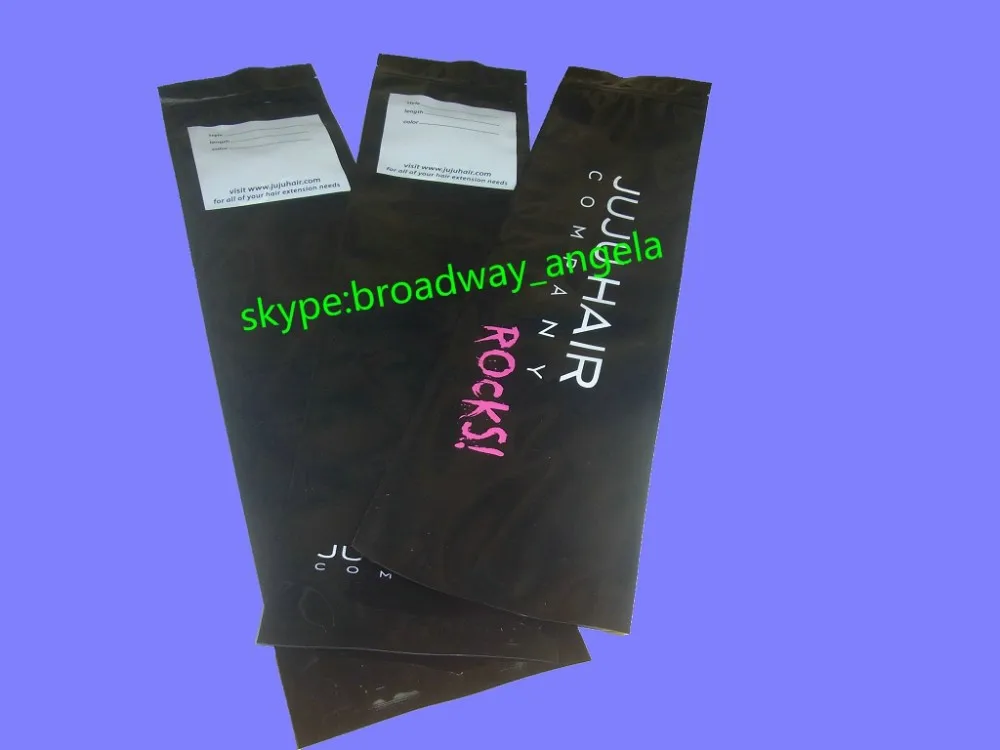 Custom Printed Reclosable Ziplock Plastic Hair Extension Bags Buy