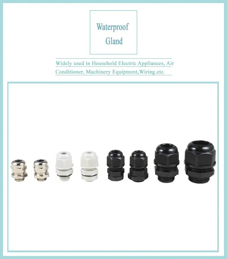 Pg Grey And Black Nylon Plastic Waterproof Rubber Cable Gland Cover