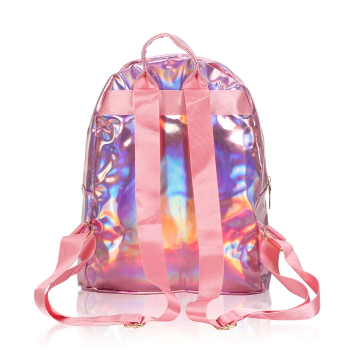 Hot Sale Rainbow School Bag Bookbag Girls Fancy Glitter Holographic