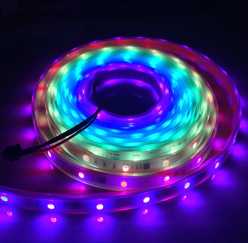 Rebow ws2812b Digital 5v Addressable ws2813 5050 flexible IP68 waterproof rgb led strip 12v 24v