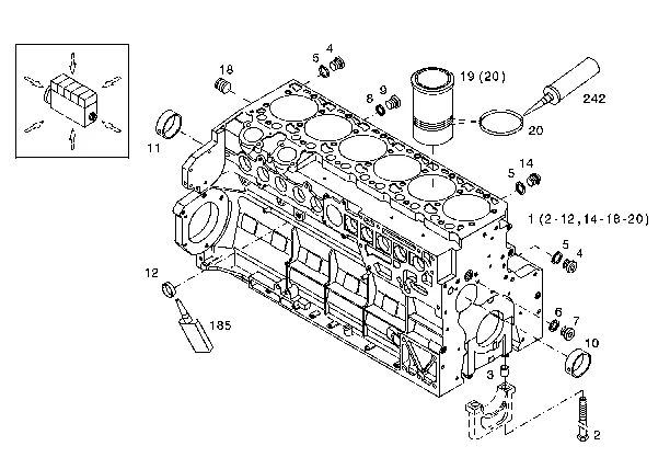 Diesel Engine Spare Parts Tcd2013 L06 4v Crankcase 04907535 04905832 ...