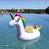 wholesale large inflatable floating unicorn boat water swimming pool used mat row