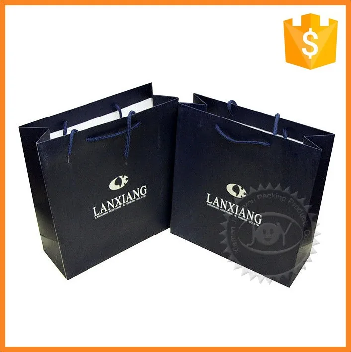 Top-selling Custom Black Paper Packaging Bag For Clothing Industry ...