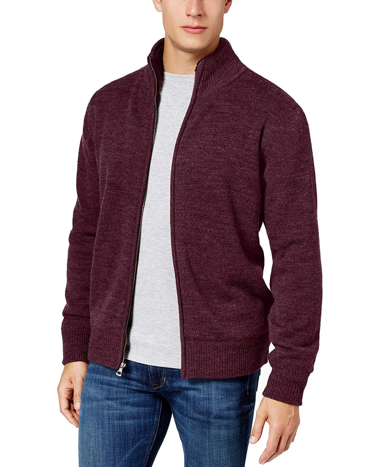 Buy Lucky Brand Mens Full-Zip Mock-Neck Sweater in Cheap Price on Alibaba.com