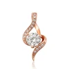34997 Xuping Elegant Jewelry Rose Gold Unique Design Environmental Copper Synthetic CZ Wholesale Women Pendant