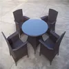 American round table with four nice rattan arm sofa chairs patio rattan furniture