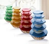 Haonai popular cheap clear 5pcs glass bowl set