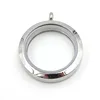 Wholesale Locket 20mm 25mm 30mm 35mm Plain Silver 316L Stainless Steel Floating Locket Pendant Necklace with Magnetic Closure