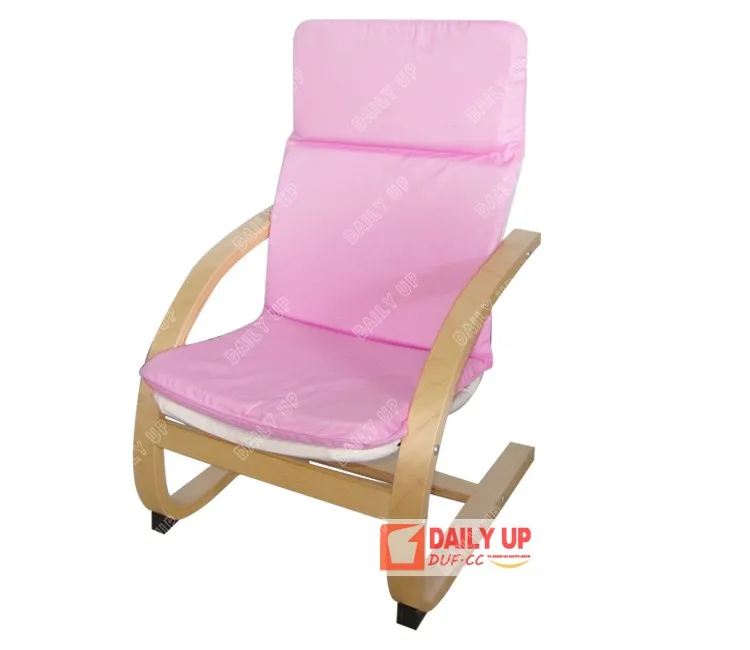 Hot Sale Wooden Leisure Chair With Headrest Padded Cushion Sled Frame Bentwood Chair For Bedroom Living Room Hotel Lounge