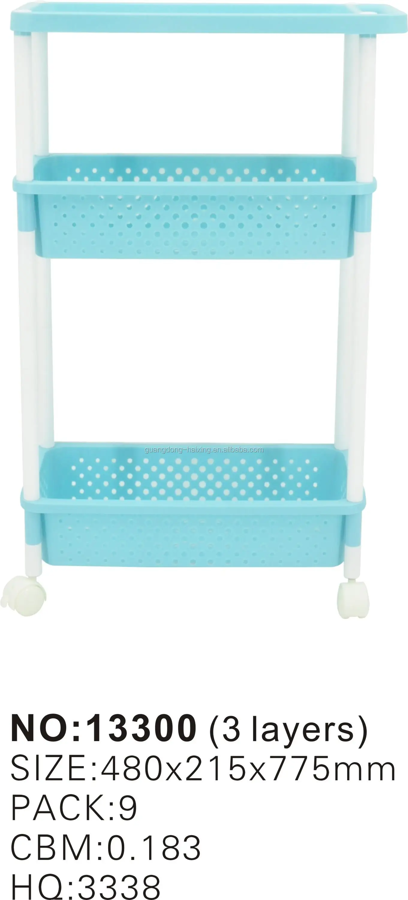 Haixing Plastic 4 Layers Storage rack for Kitchen Bathroom Holder Durable Triangle shaped 14015