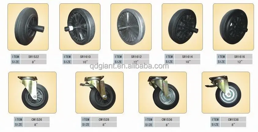 Good quality 8" 120L 240L garbage can wheels