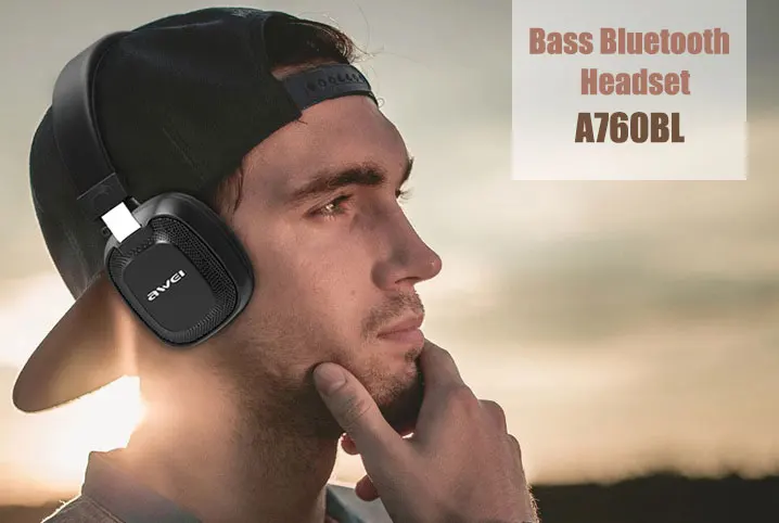 AWEI A900BL Deep Bass Audio Headsets Music Wireless Bluetooth Fone De Ouvido For Mobile Phone