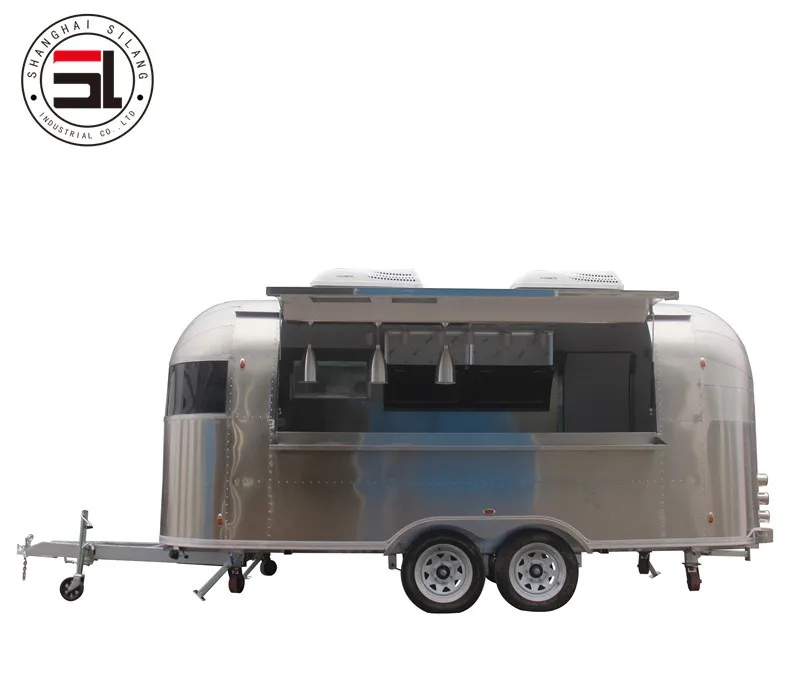 airstream food trucks food cart for pizza/crepe/hot dog snackmachines Germany/France/UK standard food trailer manufacture