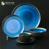 Guangzhou Hotel Supply Chinese Restaurant Tableware Color Glaze Ethiopian Dinner Sets