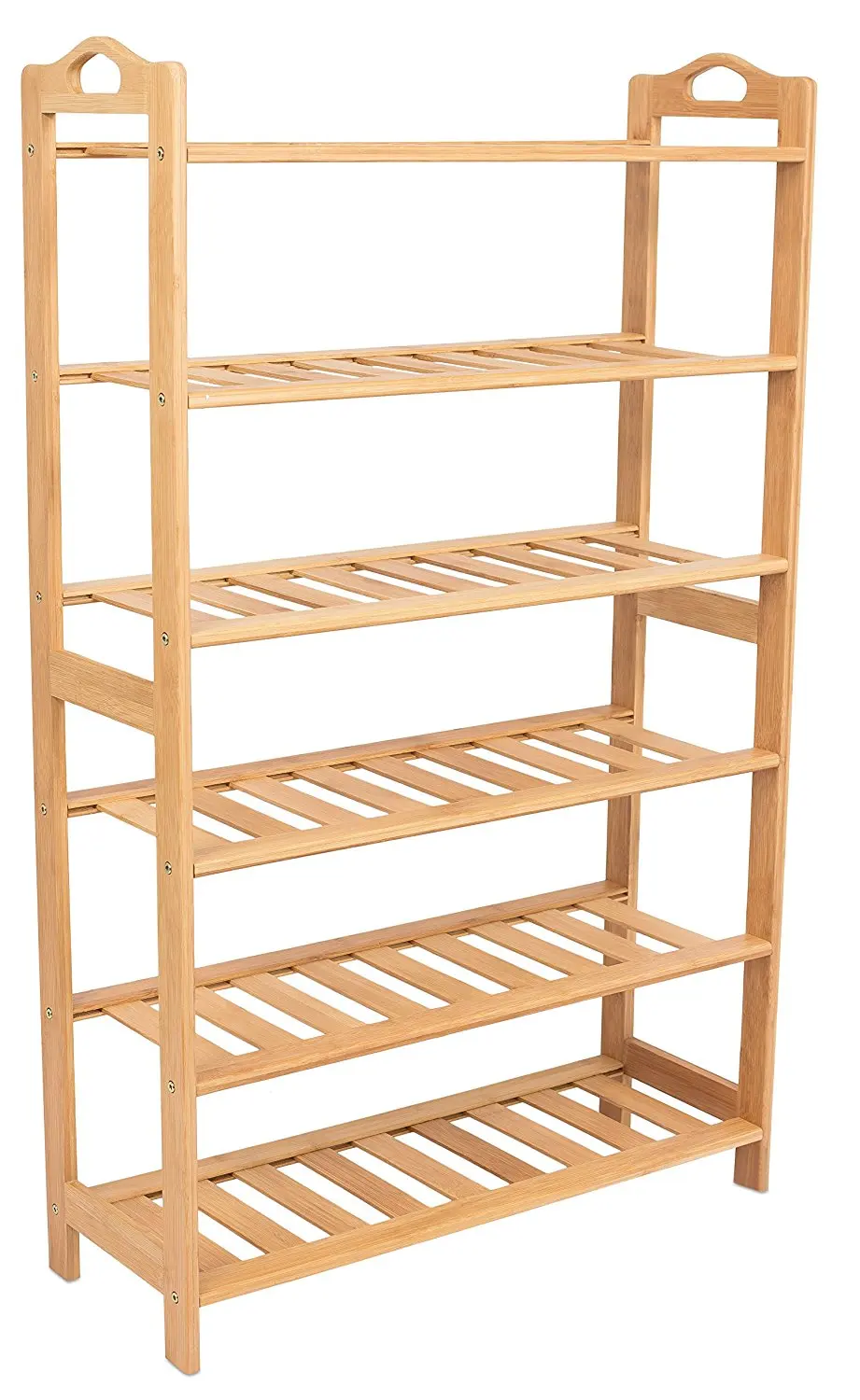 Buy Birdrock Home Free Standing Bamboo Shoe Rack With Handles 6 Tier Wood Closets And Entryway Organizer Fits 18 Pairs Of Shoes In Cheap Price On Alibaba Com