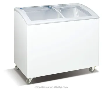 glass door ice cream freezer