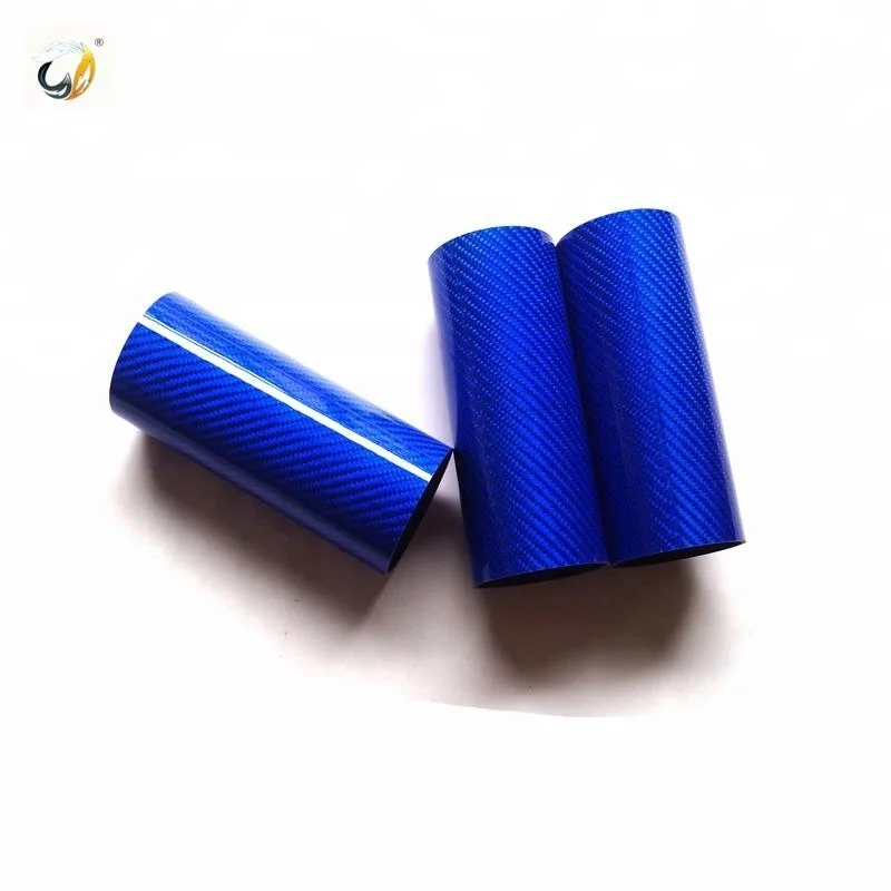 Värvilised läikivad süsinikkiudtorud 3K weavings'iga