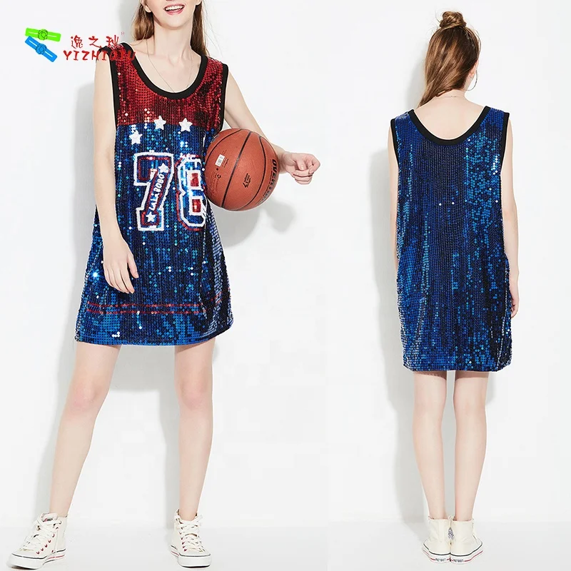 Yizhiqiu Women Clothing Custom Sports Sequin Jersey Basketball - Buy ...