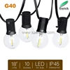Patio globe led outdoor bulb lights string g40 g50 bulbs
