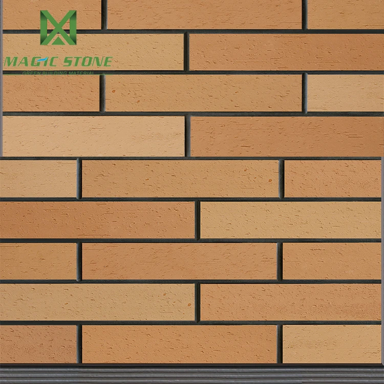 Flexible orange facing brick exterior school wall cladding brick
