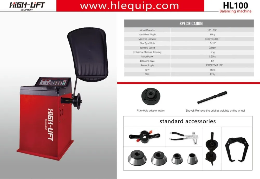 High Precision Wheel Balancer Machine Professional Tire Balancer Ds