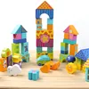 wooden toy box wholesale cube puzzle building block