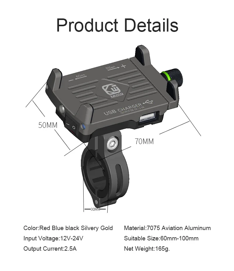 High quality new design Custom logo available smart cell phone usb charger socket phone holder