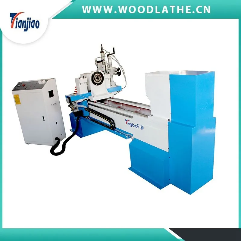 TJ-1530 Best Price And Multifunctional Automatic CNC Wood Turning Lathe With Two Blades For Sale