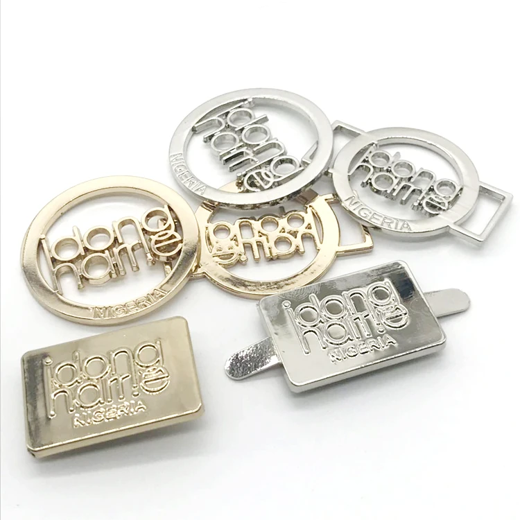 Accessories Hardware Labels Custom Brand Name Logo Metal Plate